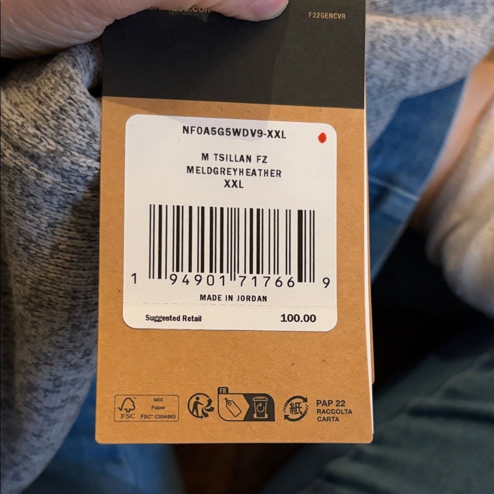 NWT— The North Face Heather Gray Fleece —XXL - Picture 8 of 8